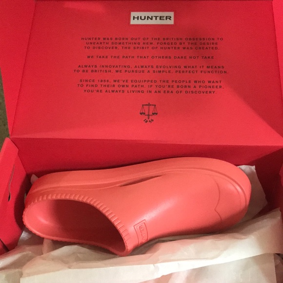 new  Hunter In/Out Bloom Algae Foam Clog in Persimmon Pink 297M0 - Picture 6 of 9